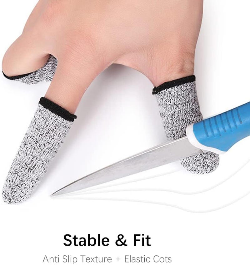 Elfzone Finger Cots Cut Resistant Protector - 20 Pcs Finger Covers for Cuts, Gloves Life Extender, Cut Resistant Finger Protectors for Kitchen, Work, Sculpture, Anti-Slip, Reusable - Image 5